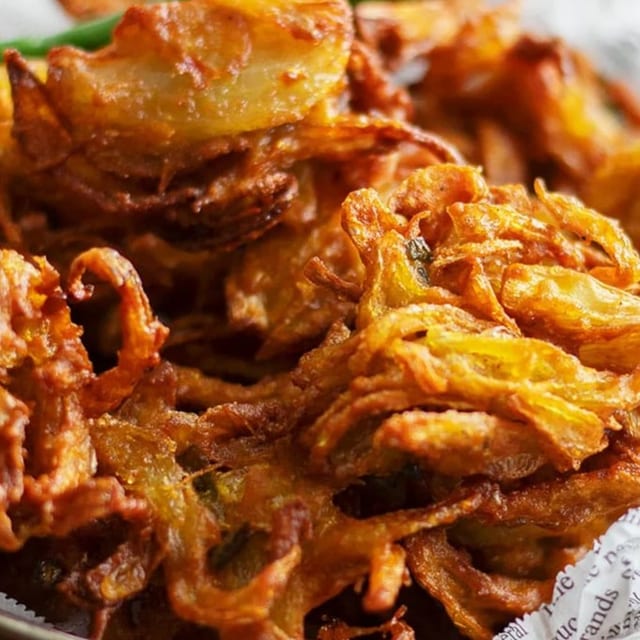 Onion pakora.
