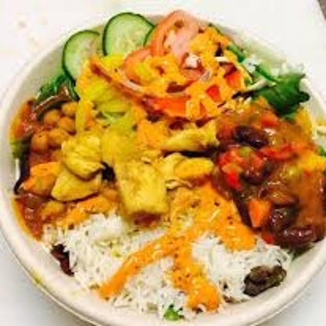 Chicken rice bowl.