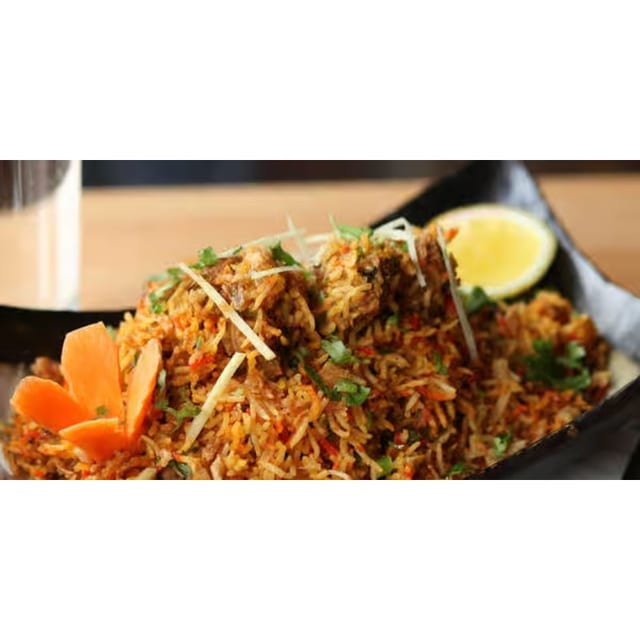Goat biryani.